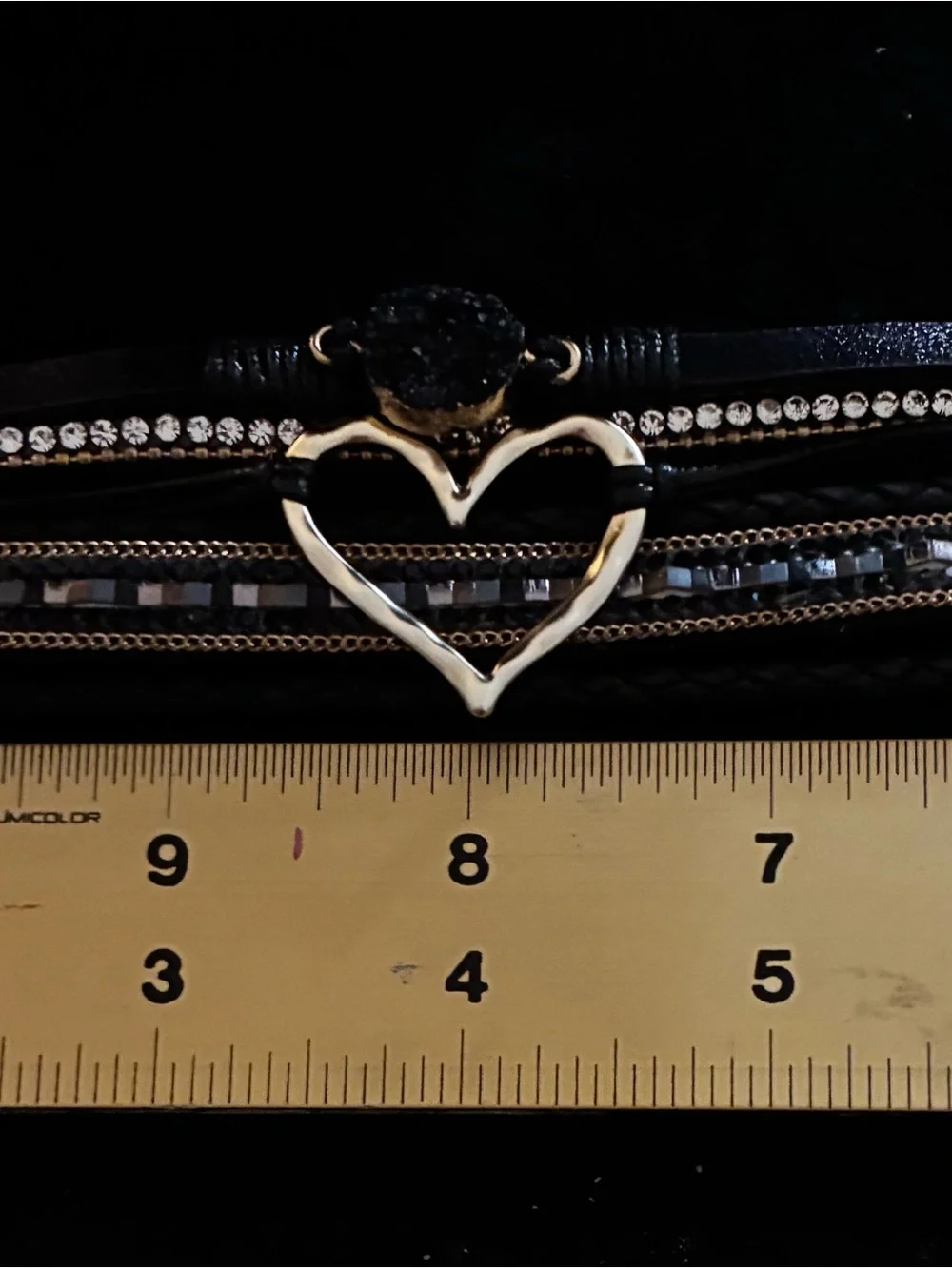 Bracelet EUC bohemian-style multilayer black pu leather wrap Love